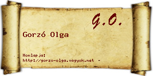Gorzó Olga névjegykártya