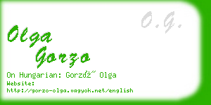 olga gorzo business card